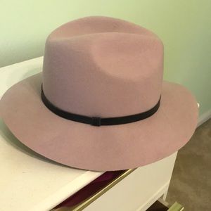 Brand NWT fedora hat in light pink.